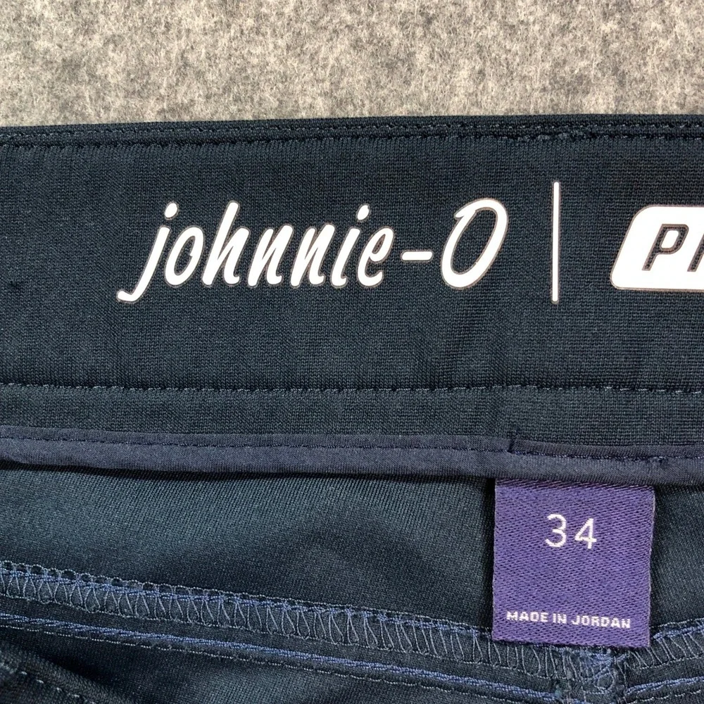 Johnnie-O PREP-FORMANCE Mens Pants 34x32 Navy Blue Country Club Golf Stretch